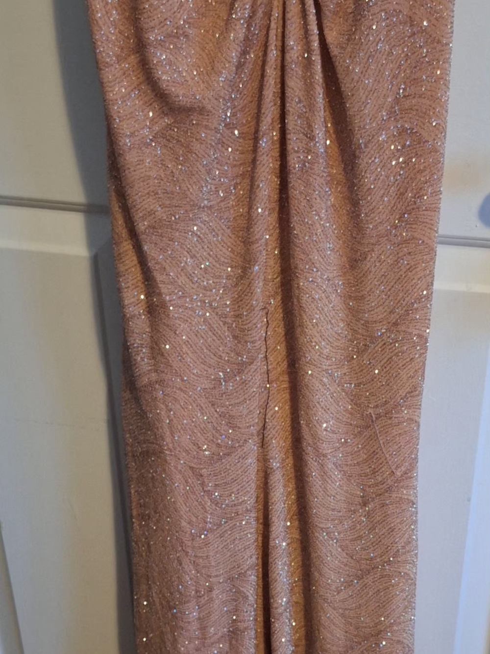 Windsor Sparkle Ruched Strappy Midi Dress in Rose Gold - Picture 10 of 10